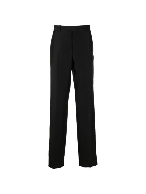 straight-leg wool-blend tailored trousers