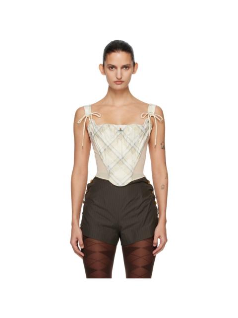 Vivienne Westwood Off-White Glen Check Puppy Corset