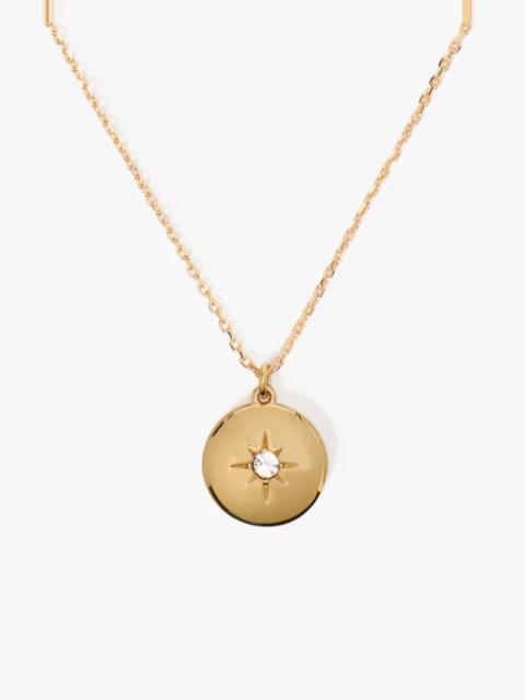 kate spade The Color Spark Collection Clear Inspire Medallion Necklace