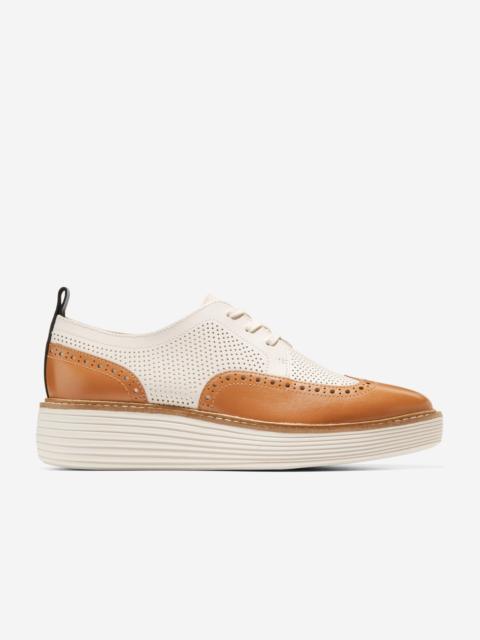 COLE HAAN Women's ØriginalGrand Platform Wingtip Oxfords