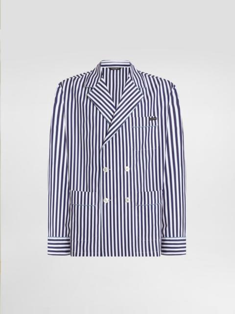 Dolce & Gabbana Striped poplin vanity robe