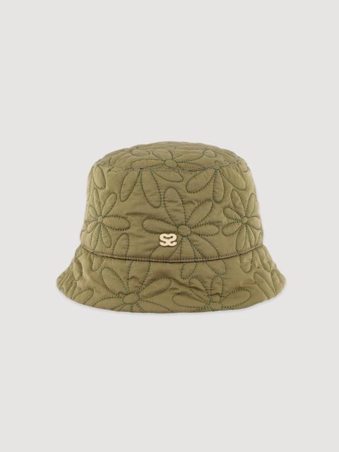 Sandro Quilted daisy bucket hat