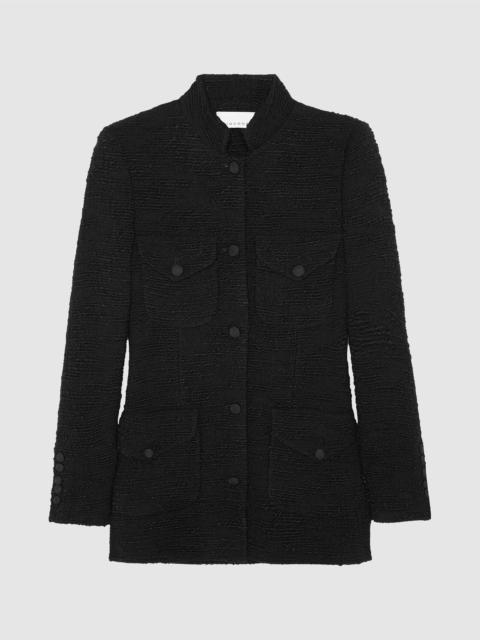LIBEROWE RAJA JACKET IN BLACK TEXTURED TWEED