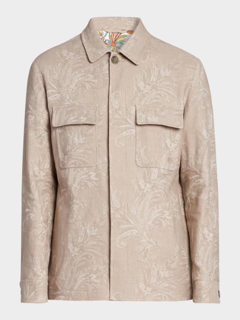 Etro Men's Paisley Jacquard Cotton Overshirt