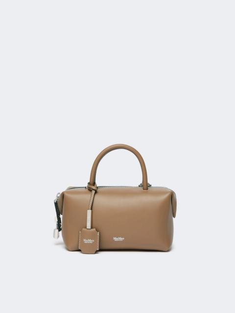 Max Mara HOLDALLS Small natural leather bowler bag - MUD
