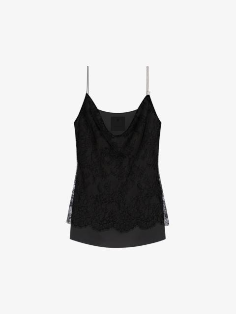 Givenchy TOP IN LACE WITH CHAIN DETAIL