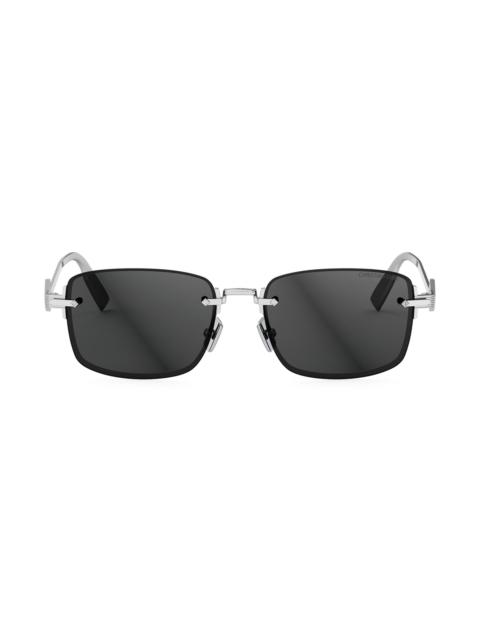 Dior Men's CD Diamond S11U 54MM Rectangular Sunglasses - Silver Black