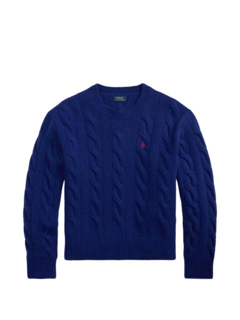 Polo Ralph Lauren cable-knit embroidered jumper