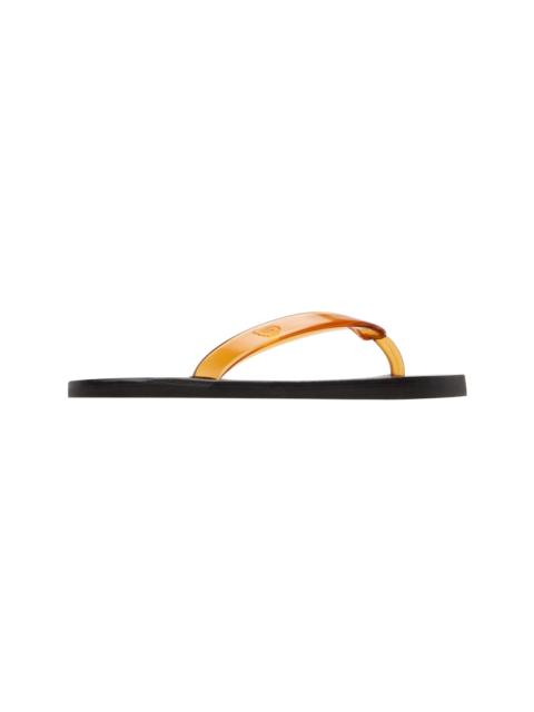 ANCIENT GREEK SANDALS Tan Saionara Jelly Flip-Flops