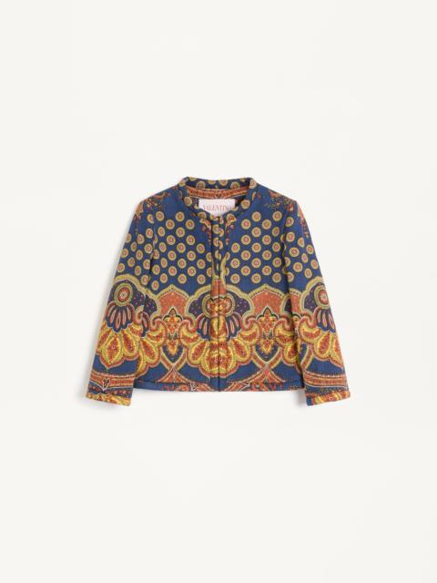 Valentino JACKET IN GABARDINE PAISLEY MEDAGLIONI VOYAGE IMAGINAIRE