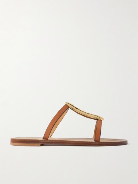 AMANU The Sahara Gold-tone And Leather Sandals