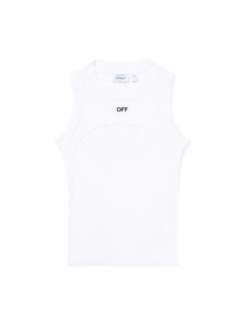 Off-White Off Stamp Rib Round Tank Top