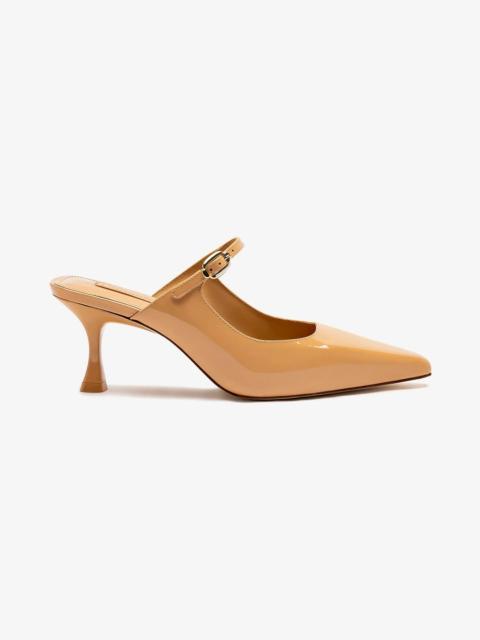 Larroudé Ines Mule In Tan Patent Leather