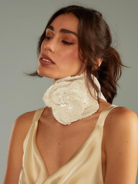CYNTHIA ROWLEY Sequin Flower Tie