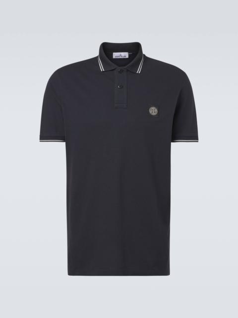 Stone Island Compass cotton-blend piqué polo shirt