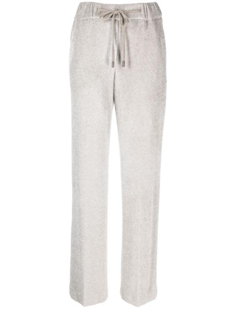 PESERICO straight-leg glitter drawstring trousers
