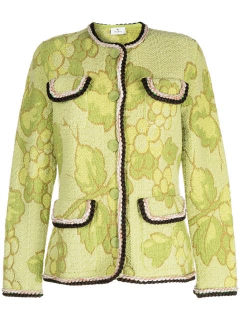 Etro Classic button-up tweed jacket