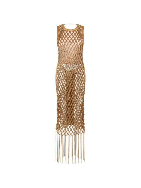 ELISABETTA FRANCHI mesh beaded dress