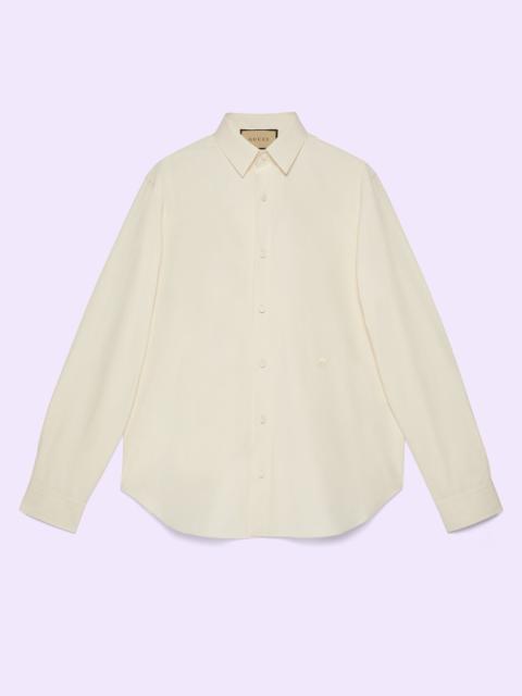 GUCCI Cotton poplin shirt with embroidery