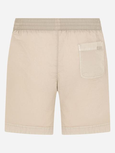 Dolce & Gabbana Mid-length swim trunks with key chain