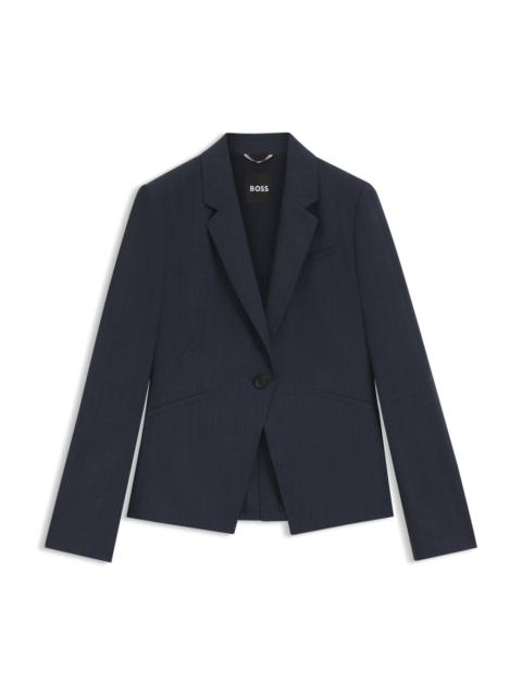 BOSS MELANGE SLIM-FIT BLAZER IN VIRGIN WOOL