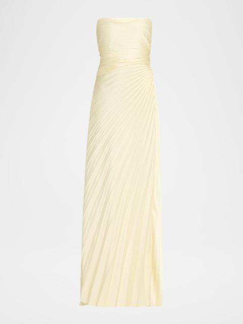 A.L.C. Bianca Pleated Strapless Gown