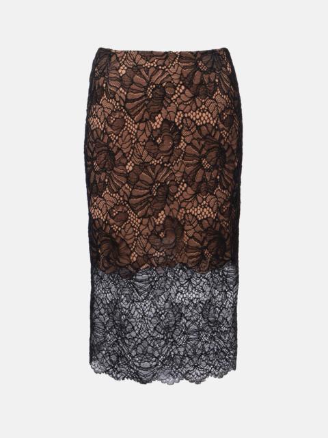 ROTATE Lace midi skirt
