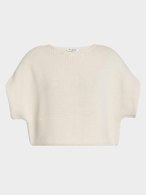 Alaïa Boxy Knit Crop Top
