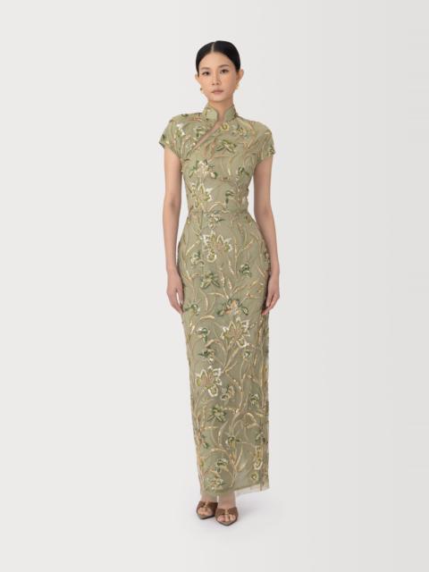 SAU LEE SERAPHINE EMBROIDERED DRESS