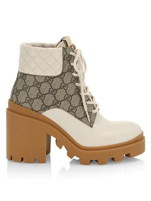 GUCCI 여성 GG 발목 부팅