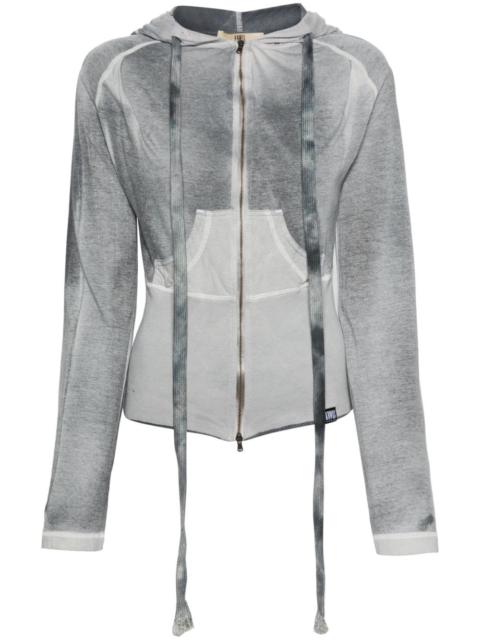 KNWLS Raze washed panelled  hoodie