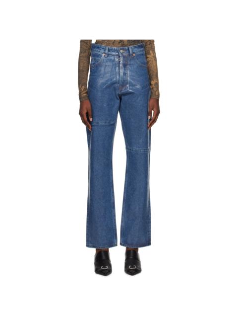 MM6 Maison Margiela Indigo Coated Jeans