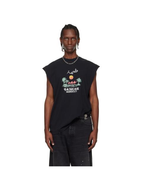 VETEMENTS Black 'Morocco' Tourist Sleeveless Top