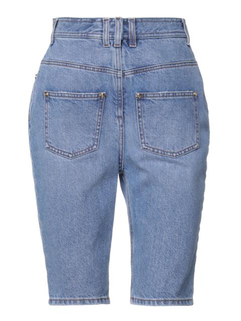 Balmain Blue Women's Denim Shorts