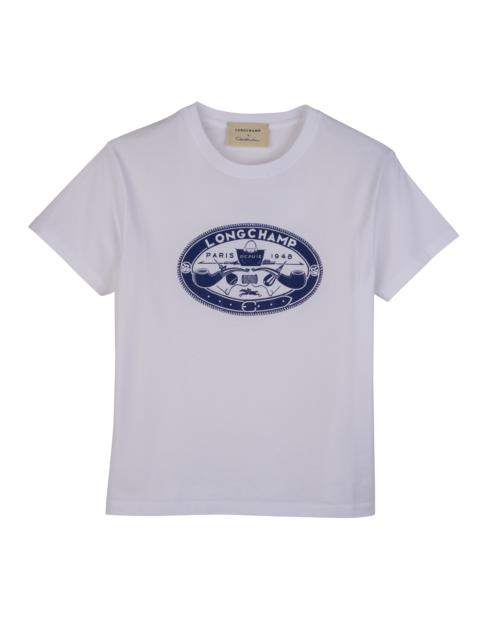 Longchamp T-shirt White - Printed jersey