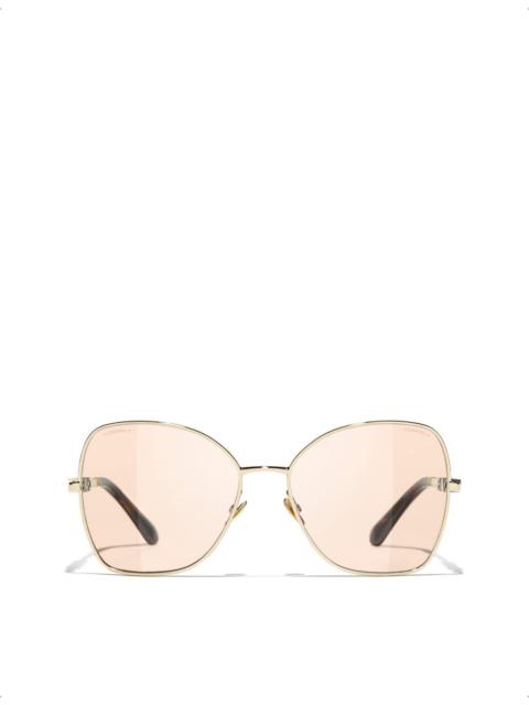 CHANEL CH4283 butterfly-frame metal sunglasses