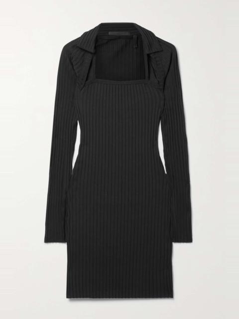 Helmut Lang Ribbed stretch-Pima cotton mini dress