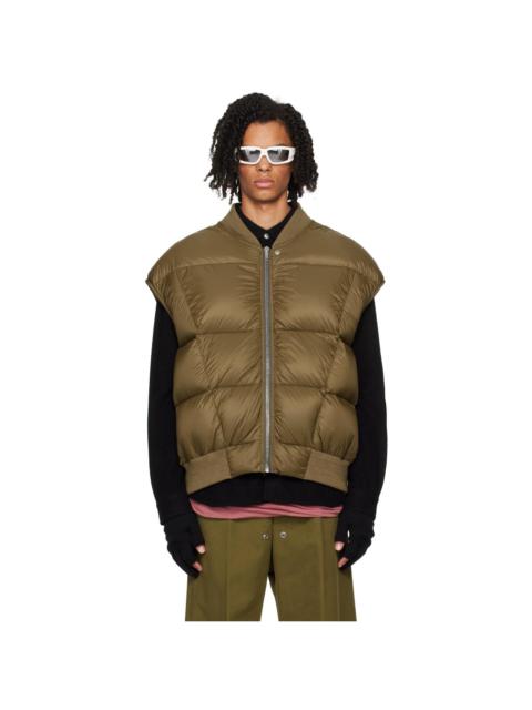 Rick Owens Khaki Porterville Luxor Flight Down Vest