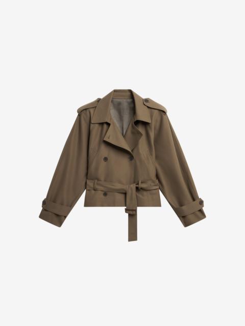 The Frankie Shop Kinsley Cropped Trench Jacket - Brown