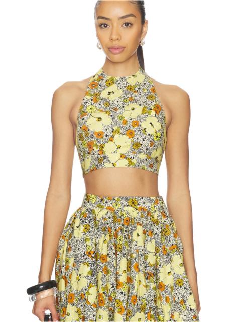 ALÉMAIS Orange Blossom Halter Neck Top