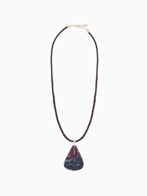 GIORGIO ARMANI NECKLACE IN TIN ALLOY AND BRASS WITH ENAMEL
