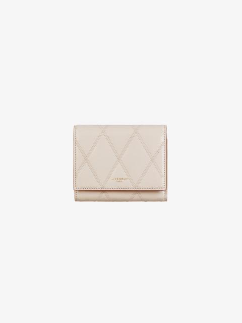 Givenchy Tri-fold wallet in diamond quilted leather