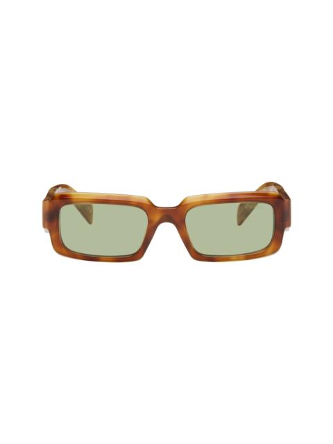 Prada Brown Rectangular Sunglasses