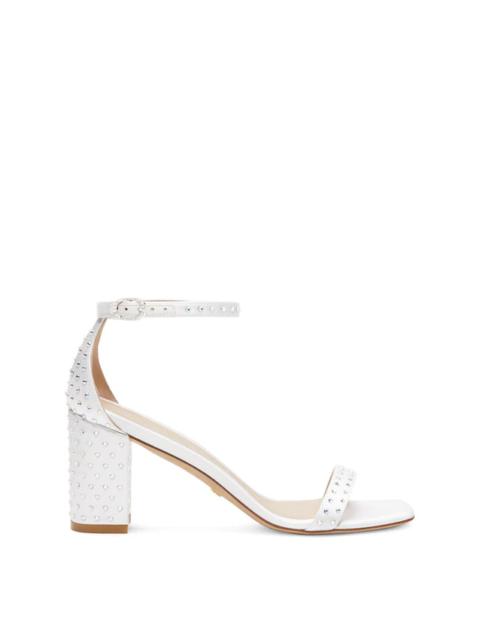 Stuart Weitzman NUDISTCURVE 75 BLOCK SHINE SANDAL