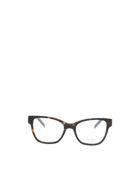 SAINT LAURENT logo rectangle-frame glasses
