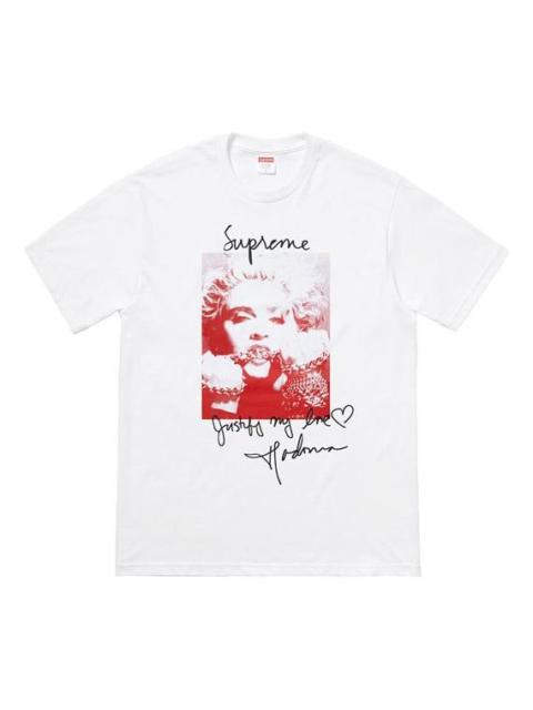 Supreme Supreme FW18 Madonna Tee White Printing Short Sleeve Unisex SUP-FW18-001