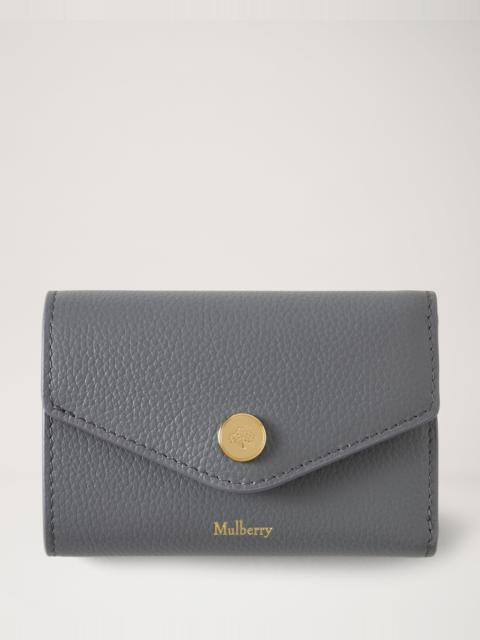 Mulberry Folded Multi-Card Wallet Foggy Grey Small Classic Grain