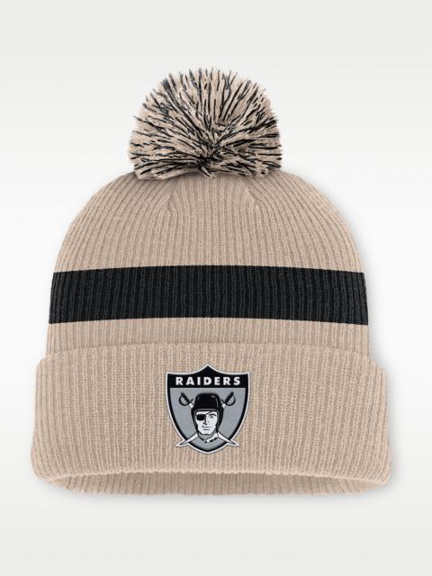 Nike Las Vegas Raiders Rewind Peak Men's Nike NFL Cuffed Pom Beanie