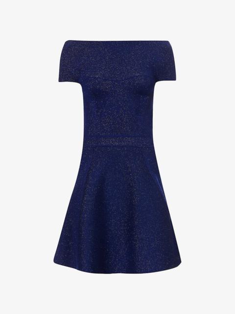 Dance fit-and-flare wool-blend mini dress