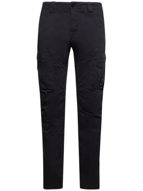 Stretch satin ergonomic cargo pants